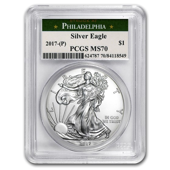 2017 (P) American Silver Eagle MS-70 PCGS (Philadelphia Mint)