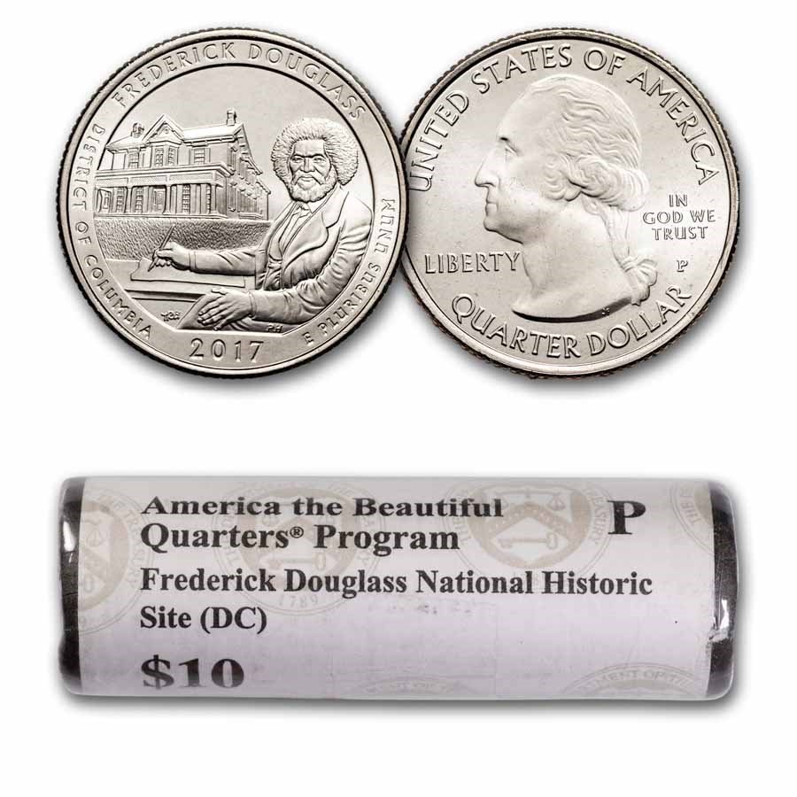 2017-P ATB Quarter Frederick Douglas Historic Site 40-Coin RollBU