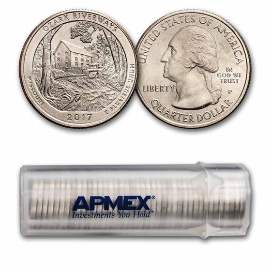 2017-P ATB Quarter Ozark Scenic Riverways 40-Coin Roll BU 2017-P ATB Quarter Ozark Scenic Riverways 40-Coin Roll BU