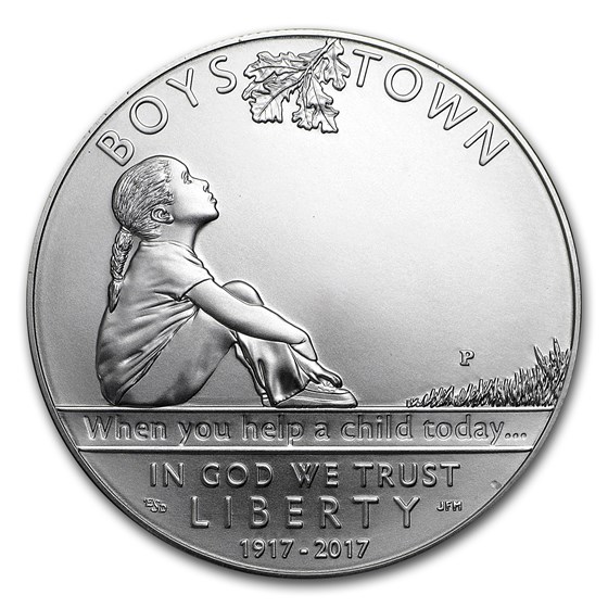 2017-P Boys Town $1 Centennial Silver BU (Box & COA) 2017-P Boys Town $1 Centennial Silver BU (Box & COA)
