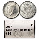 2017-P Kennedy Half Dollar 20-Coin Roll BU (Mint Wrapped)