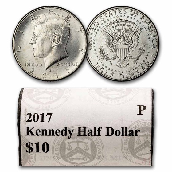 2017-P Kennedy Half Dollar 20-Coin Roll BU (Mint Wrapped) 2017-P Kennedy Half Dollar 20-Coin Roll BU (Mint Wrapped)