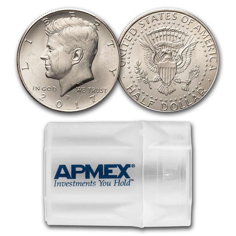 2017-P Kennedy Half Dollar 20-Coin Roll BU