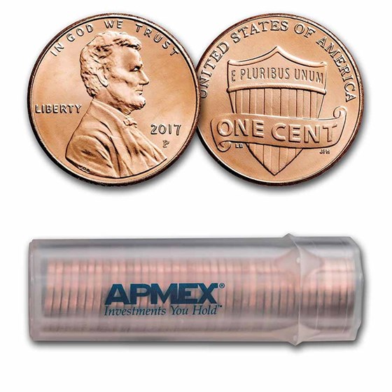 2017-P Lincoln Cent 50-Coin Roll BU 2017-P Lincoln Cent 50-Coin Roll BU