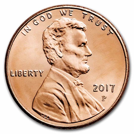 2017-P Lincoln Cent BU (Red)