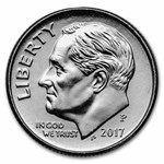 2017-P Roosevelt Dime 50-Coin Roll BU