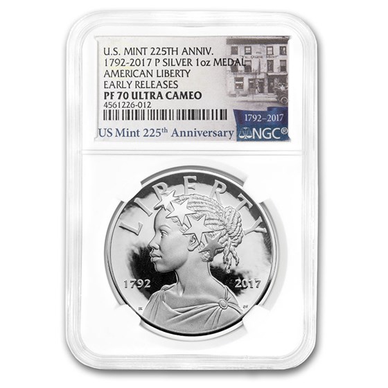 2017-P Silver American Liberty Medal PF-70 NGC (ER) 2017-P Silver American Liberty Medal PF-70 NGC (ER)