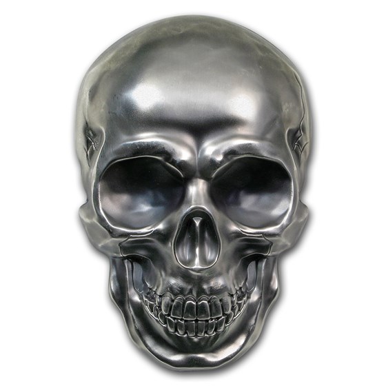 2017 Palau 1/2 Kilo Silver Antique Finish Big Skull 2017 Palau 1/2 Kilo Silver Antique Finish Big Skull