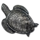 2017 Palau 45 gram Silver Antique Finish Sea Turtle