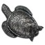 2017 Palau 45 gram Silver Antique Finish Sea Turtle