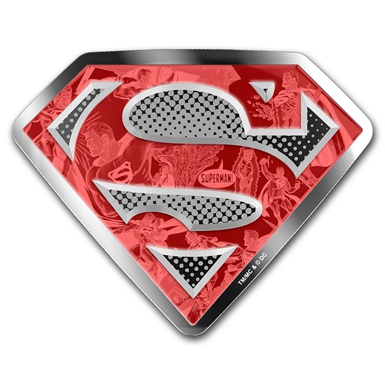 2017 RCM 10 oz Silver $100 DC Comics Originals: Superman's Shield
