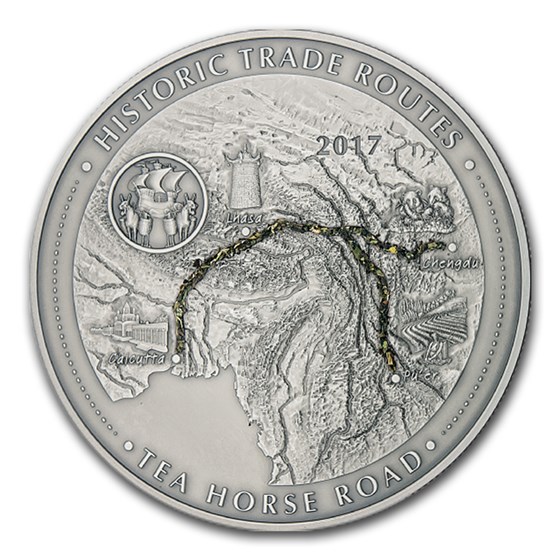 2017 Rep. of Cameroon 5 oz Silver Historic Trade Routes (Tea) 2017 Rep. of Cameroon 5 oz Silver Historic Trade Routes (Tea)