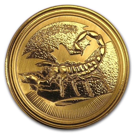 2017 Republic of Chad 1 oz Gold Deathstalker Scorpion BU
