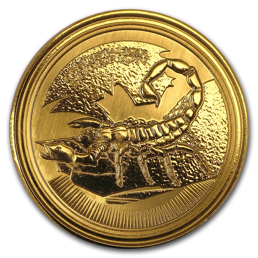 2017 Republic of Chad 1 oz Gold Deathstalker Scorpion BU