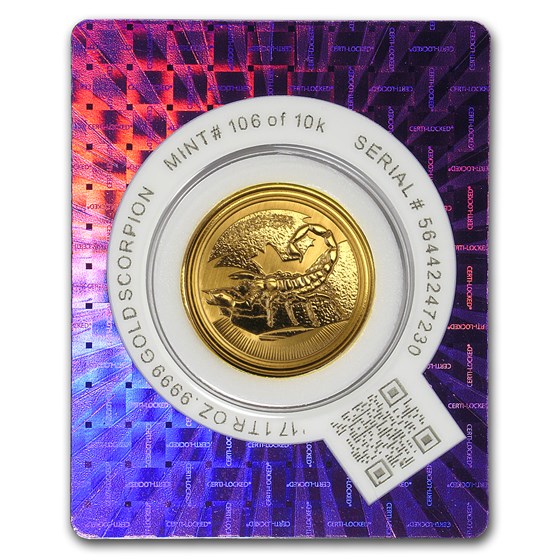 2017 Republic of Chad 1 oz Gold Deathstalker Scorpion BU 2017 Republic of Chad 1 oz Gold Deathstalker Scorpion BU