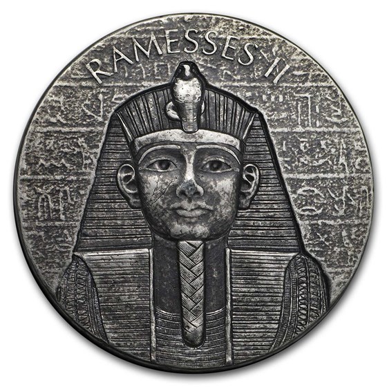 2017 Republic of Chad 2 oz Silver Ramesses II