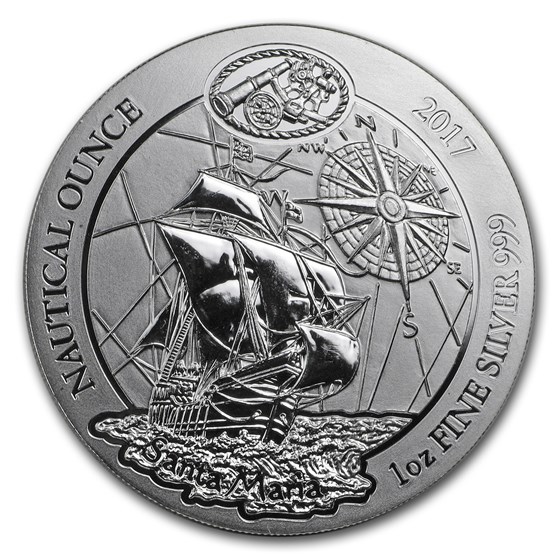 2017 Rwanda 1 oz Silver Nautical Ounce Santa Maria BU(Not Sealed) 2017 Rwanda 1 oz Silver Nautical Ounce Santa Maria BU(Not Sealed)