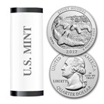 2017-S ATB Quarter Effigy Mounds 40-Coin Roll BU (Mint Wrapped)