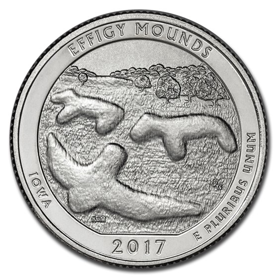 2017-S ATB Quarter Effigy Mounds Monument BU (Enhanced Finish) 2017-S ATB Quarter Effigy Mounds Monument BU (Enhanced Finish)