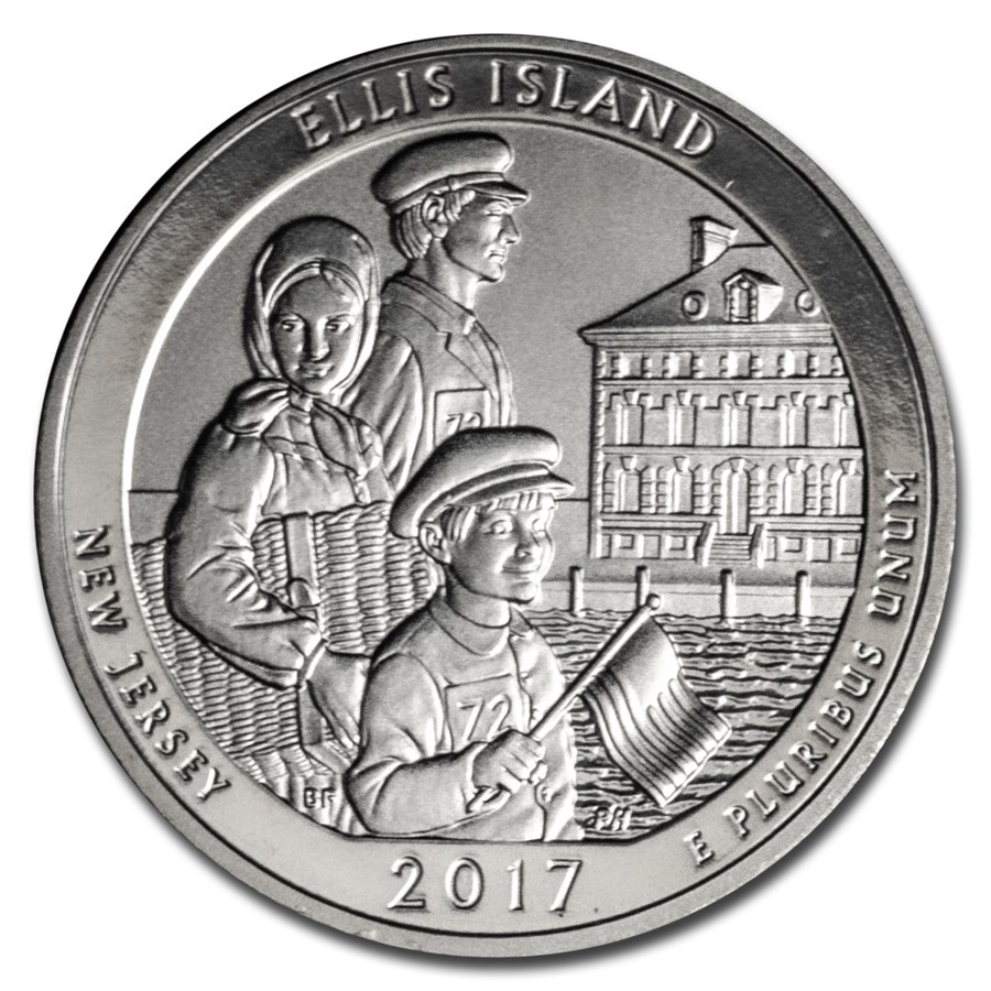 2017-S ATB Quarter Ellis Island Monument BU (Enhanced Finish)