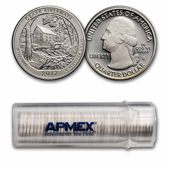 2017-S ATB Quarter Ozark Riverways 40-Coin Roll Proof (Silver) 2017-S ATB Quarter Ozark Riverways 40-Coin Roll Proof (Silver)