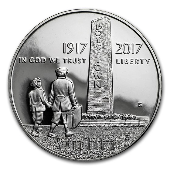 2017-S Boys Town Clad 1/2 Dollar Proof (Box & COA) 2017-S Boys Town Clad 1/2 Dollar Proof (Box & COA)