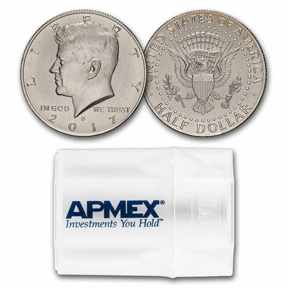 2017-S Kennedy Half Dollar 20-Coin Roll BU (Enhanced Finish)