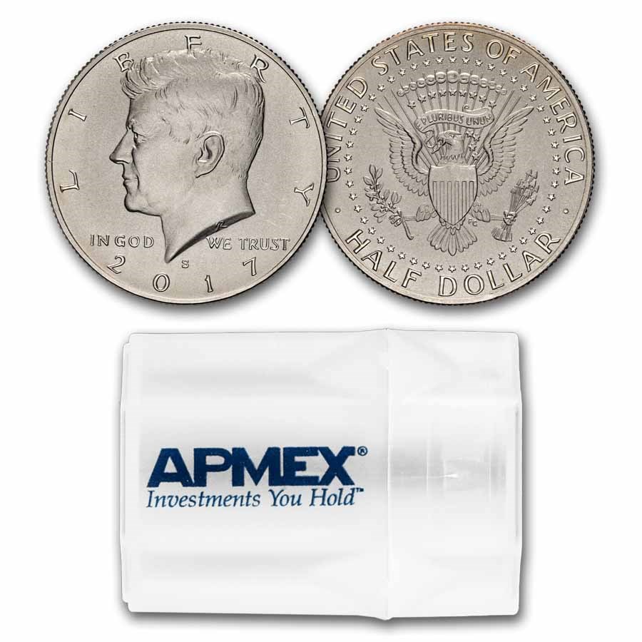 2017-S Kennedy Half Dollar 20-Coin Roll BU (Enhanced Finish)
