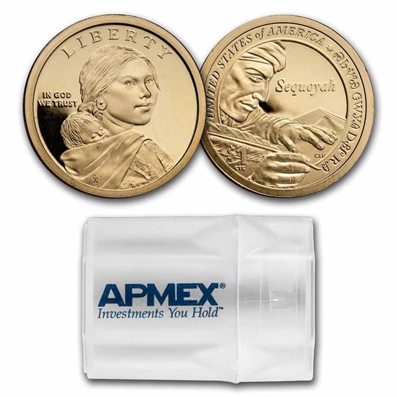 2017-S Native Amer $1 - Sequoyah 20-Coin Roll Gem Proof 2017-S Native Amer $1 - Sequoyah 20-Coin Roll Gem Proof