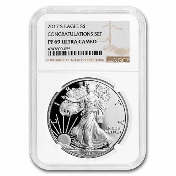 2017-S Proof American Silver Eagle PF-69 NGC 2017-S Proof American Silver Eagle PF-69 NGC