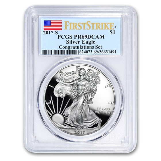 2017-S Proof American Silver Eagle PR-69 PCGS (FirstStrike®) 2017-S Proof American Silver Eagle PR-69 PCGS (FirstStrike®)