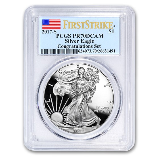 2017-S Proof American Silver Eagle PR-70 PCGS (FirstStrike®) 2017-S Proof American Silver Eagle PR-70 PCGS (FirstStrike®)
