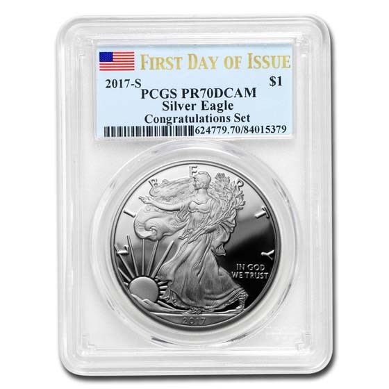 2017-S Proof American Silver Eagle PR-70 PCGS 2017-S Proof American Silver Eagle PR-70 PCGS