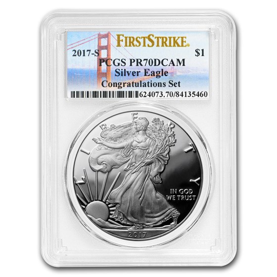 2017-S Proof Silver American Eagle PR-70 PCGS (FS, Golden Gate) 2017-S Proof Silver American Eagle PR-70 PCGS (FS, Golden Gate)