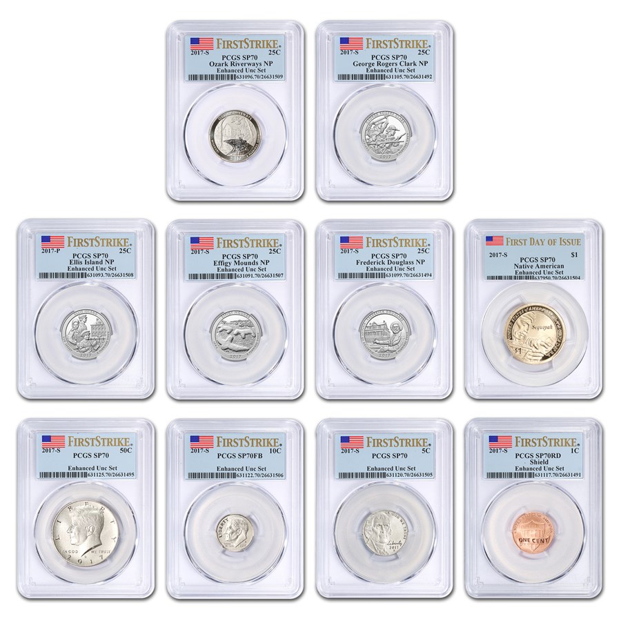 Buy 2017 U.S. Mint Enhanced Uncirculated Coin Set SP-70 PCGS (FS) | APMEX