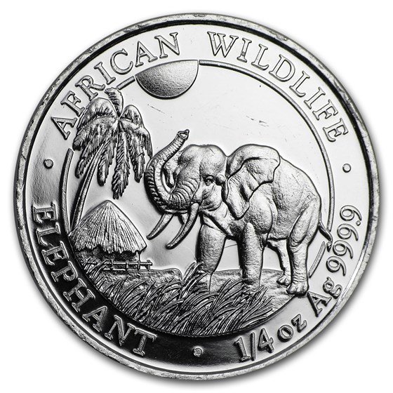 2017 Somalia 1/4 oz Silver Elephant BU 2017 Somalia 1/4 oz Silver Elephant BU