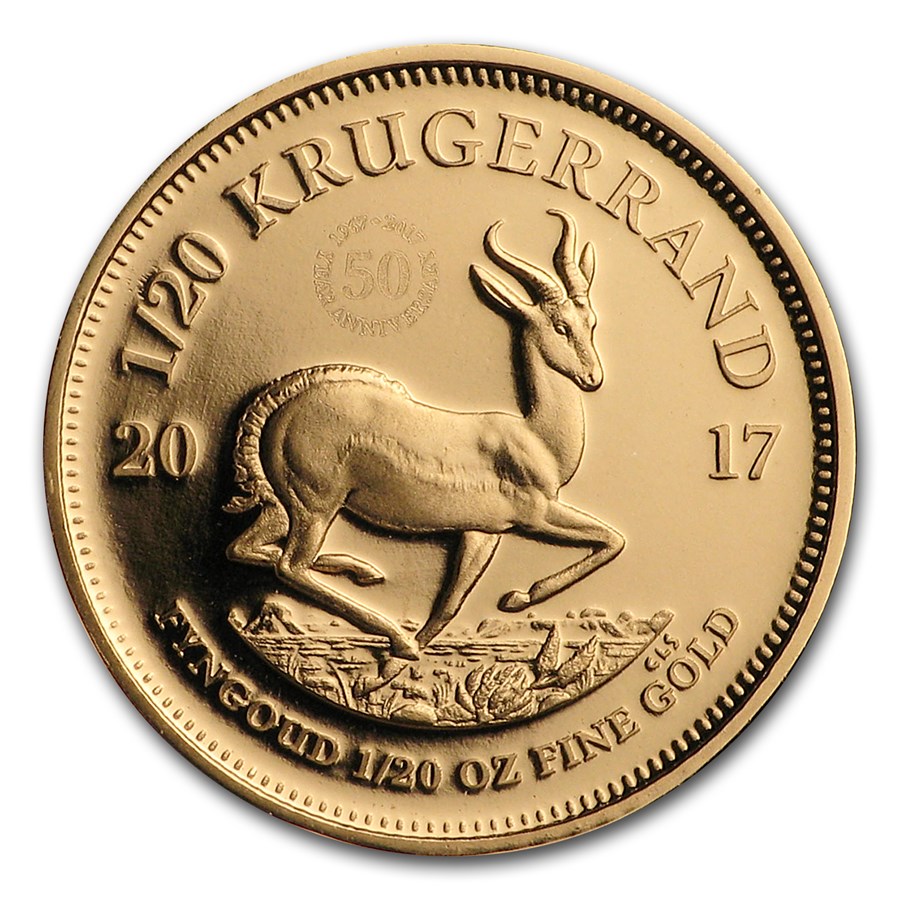 2017 South Africa 1/20 oz Proof Gold Krugerrand