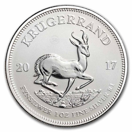 2017 South Africa 1 oz Silver Krugerrand Premium BU (Abrasions)