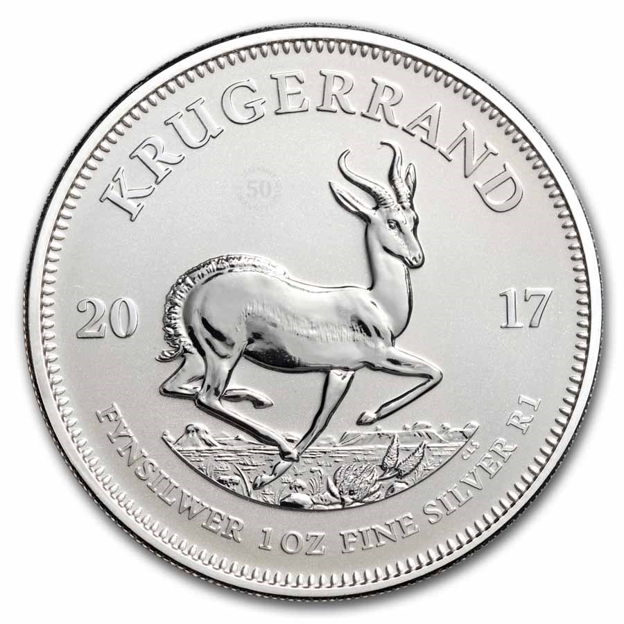 2017 South Africa 1 oz Silver Krugerrand Premium BU (Abrasions)