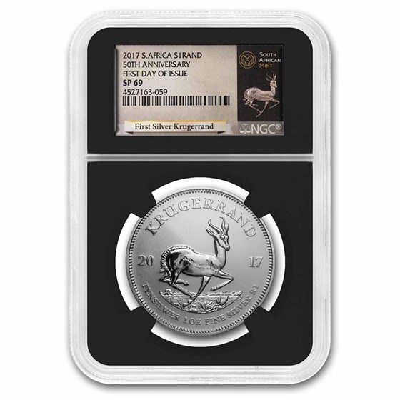 2017 South Africa 1 oz Silver Krugerrand SP-69 NGC (FDI)