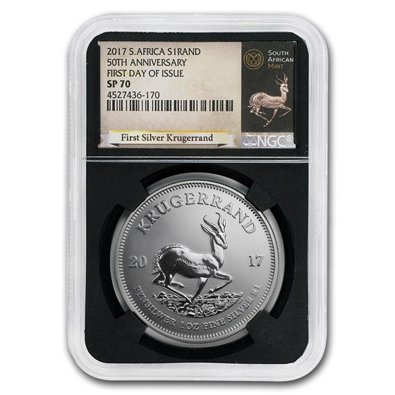 2017 South Africa 1 oz Silver Krugerrand SP-70 NGC (FDI) 2017 South Africa 1 oz Silver Krugerrand SP-70 NGC (FDI)
