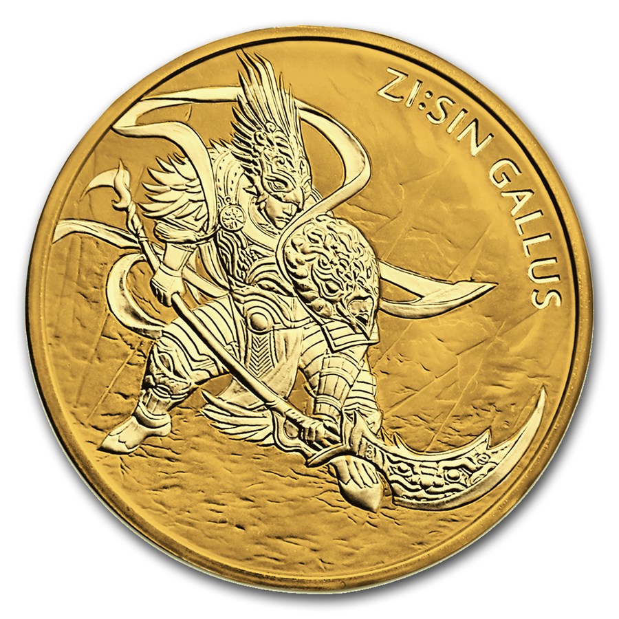 2017 South Korea 1 oz Gold ZI:SIN Gallus BU