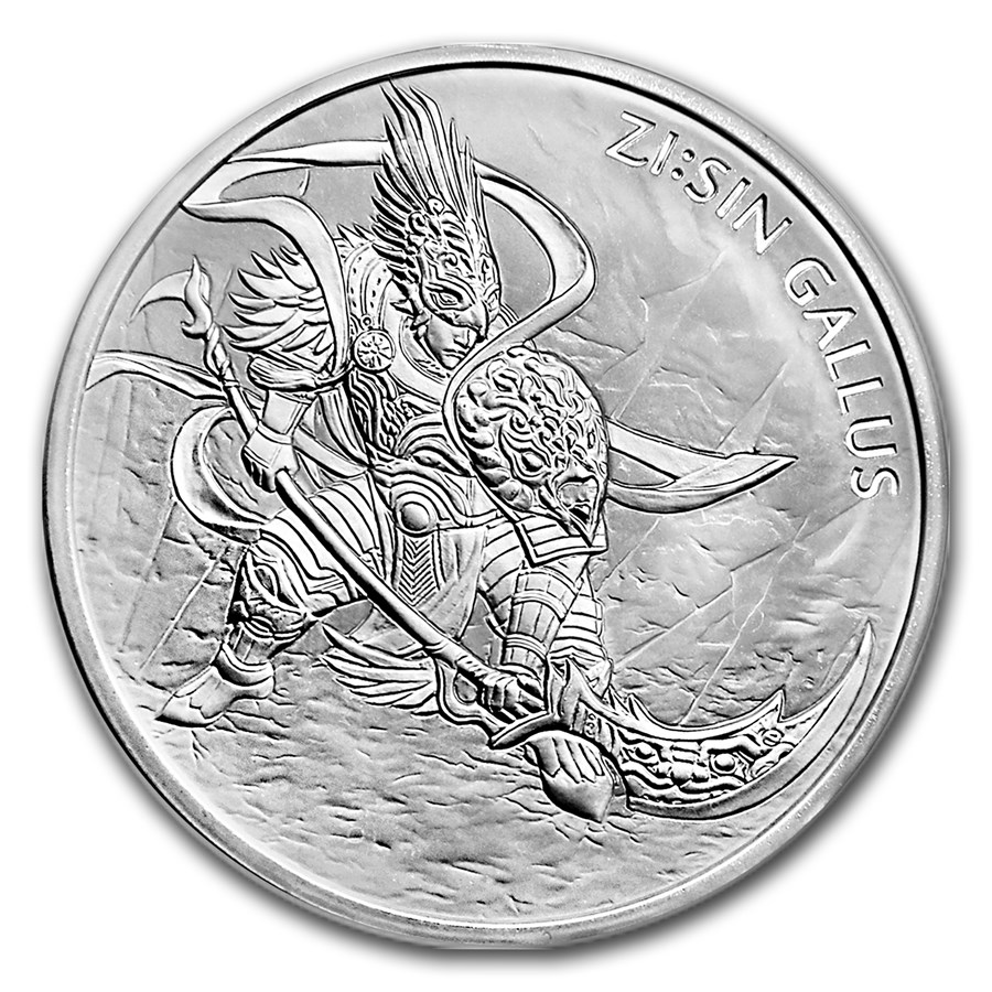 2017 South Korea 1 oz Silver ZI:SIN Gallus BU