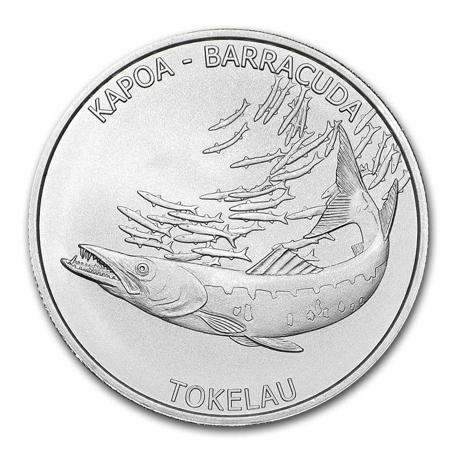 2017 Tokelau 1 oz Silver $5 Barracuda