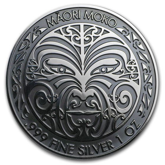 2017 Tokelau 1 oz Silver $5 Maori Moko Reverse Proof 2017 Tokelau 1 oz Silver $5 Maori Moko Reverse Proof