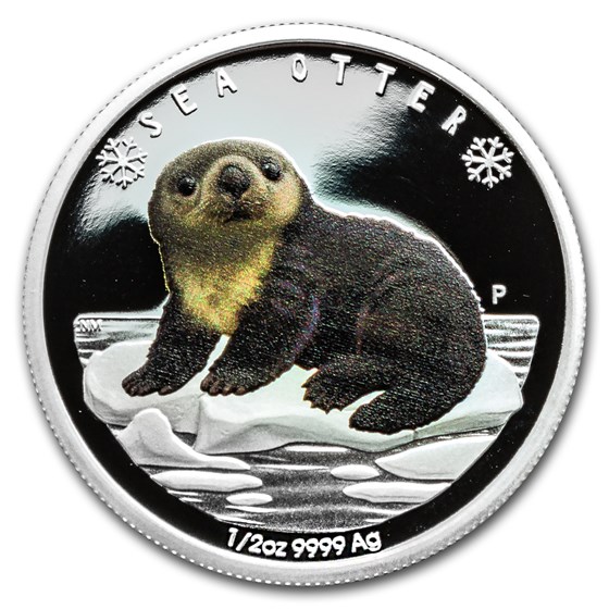 2017 Tuvalu 1/2 oz Silver Polar Babies: Sea Otter Proof