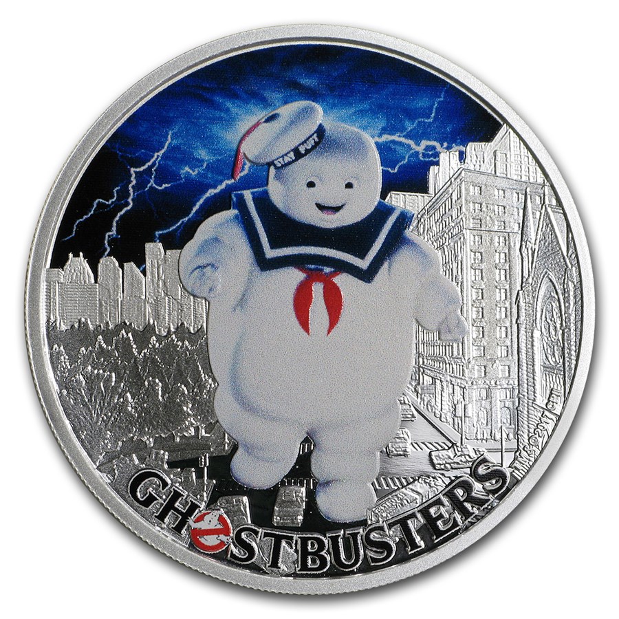 2017 Tuvalu 1 oz Silver Ghostbusters™ Stay Puft