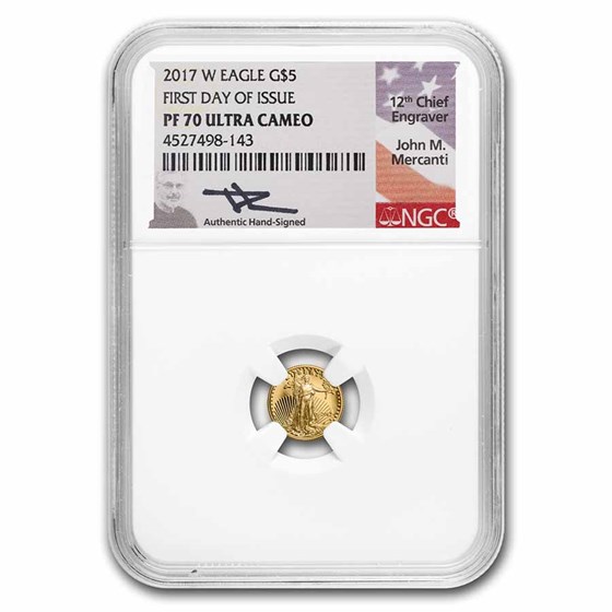 2017-W 1/10 oz Prf American Gold Eagle PF-70 NGC (FDI, Mercanti) 2017-W 1/10 oz Prf American Gold Eagle PF-70 NGC (FDI, Mercanti)