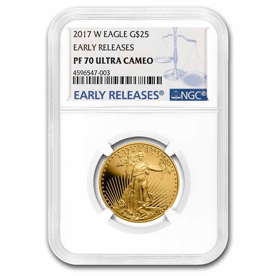 2017-W 1/2 oz Proof American Gold Eagle PF-70 NGC (ER) 2017-W 1/2 oz Proof American Gold Eagle PF-70 NGC (ER)