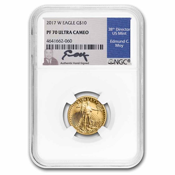 2017-W 1/4 oz Proof American Gold Eagle PF-70 NGC (Moy) 2017-W 1/4 oz Proof American Gold Eagle PF-70 NGC (Moy)